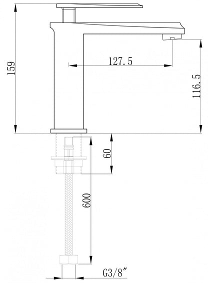 5351MB CAPELLA MAT BRONZ LAVABO BATARYASI